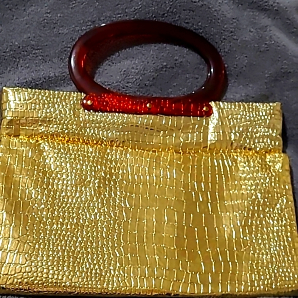 VINTAGE FOIL GOLD PURSE